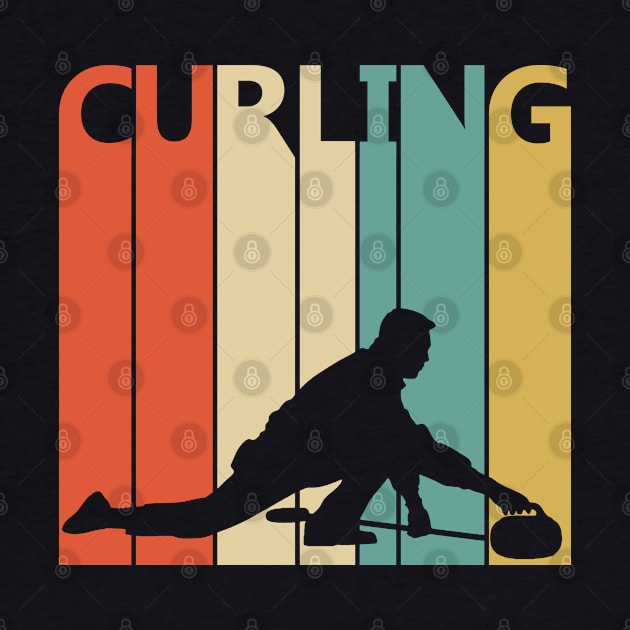 Vintage Retro Curling Player Gift by GWENT